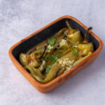 Roasted hot pepper with garlic