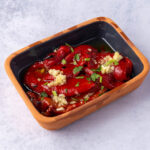 Roasted red bell pepper with garlic